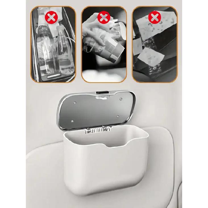 Multi-Functional Car Trash Bin – ABS Material, Serving as a Car Trash Can, Storage Box and Storage Bag