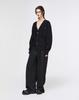 Songzio Homme Edge Fold Four-Button Cardigan Black Sh5Kt582Bk