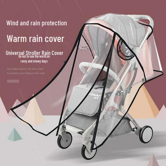 Universal Windproof Stroller Canopy: Baby Rain and Sun Shield Cover