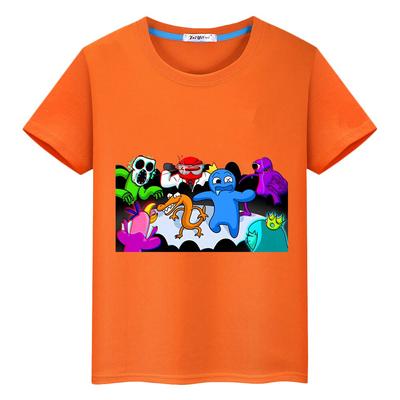 Gökkuşağı Arkadaşlar Sevimli t gömlek çocuklar için erkek 10 yıl Pamuk Kısa Üstleri Anime Tees erkek kız elbise Yaz Rahat çocuk giysileri hediye