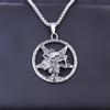 Nordic Celtic Viking Soaring Eagle Stainless Steel Men's Pendant Necklace