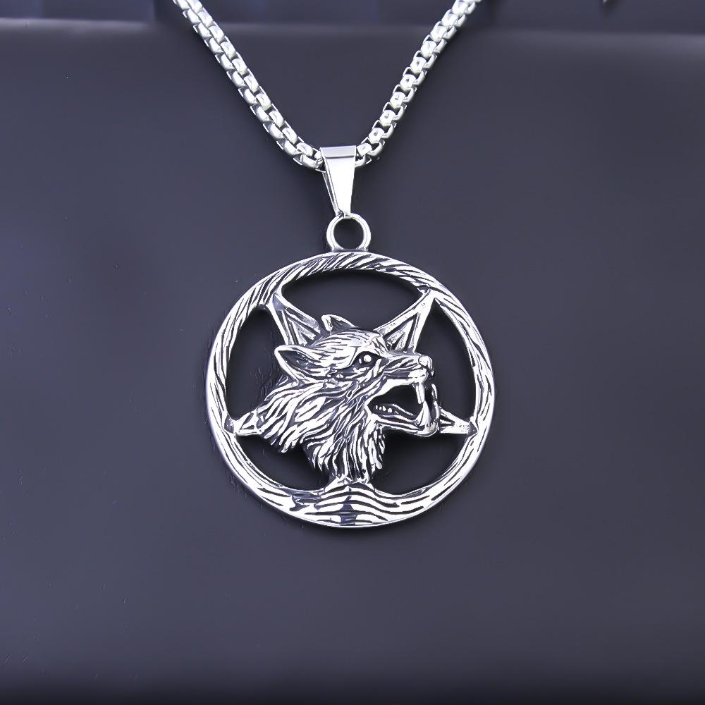 Nordic Celtic Viking Soaring Eagle Stainless Steel Men's Pendant Necklace