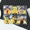 100pcs Halloween Plastic Happy Halloween Transparent Pumpkin Ghost Candy Self-adhesive Plastic Baking Cookie