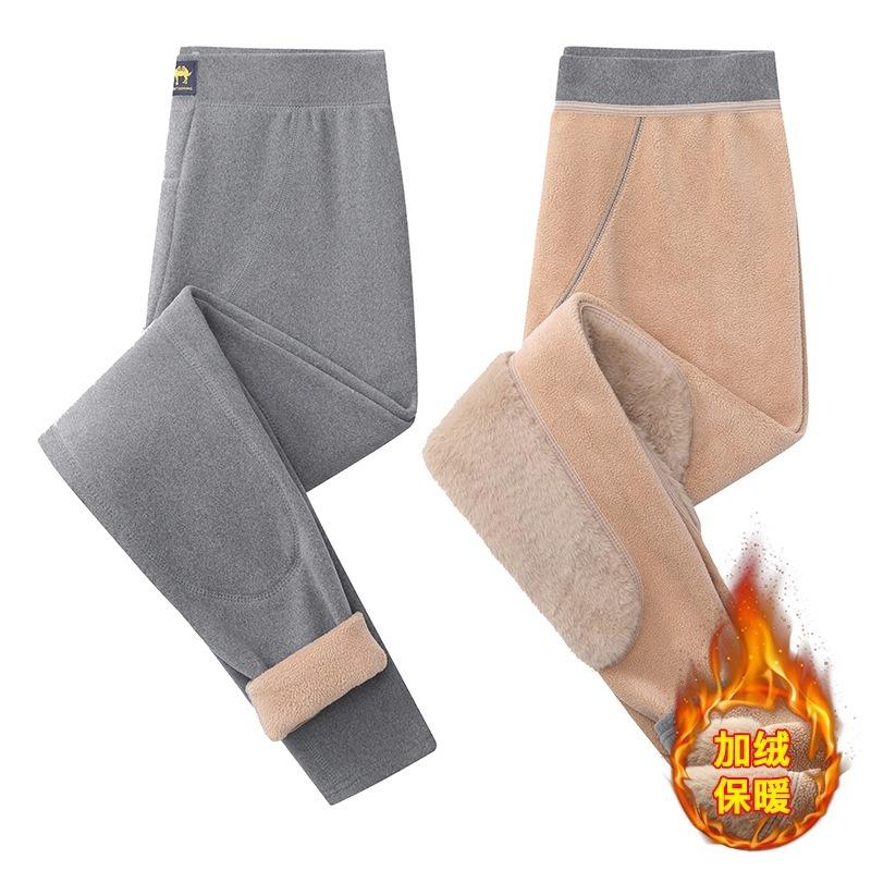 Chinese Men's German Velvet High-waisted Thermal Pants, Piled Thickened Knee Pads, Primed Dad Wears Winter Cotton Pants