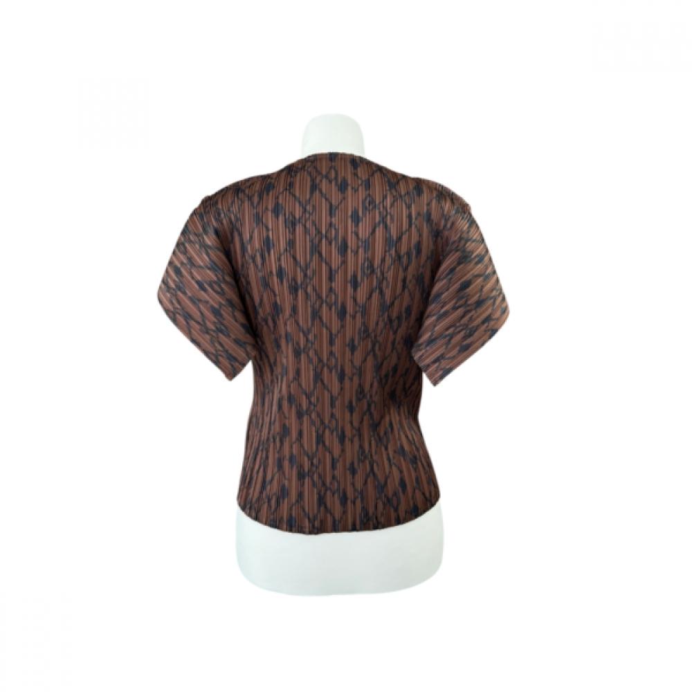 LA VITA JUNKO Print Flutter Sleeve Tee Lssts39p