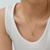 Wind Lady Collarbone Chain, Simple Stainless Steel Heart Pendant Necklace, Jewelry Nc-2191