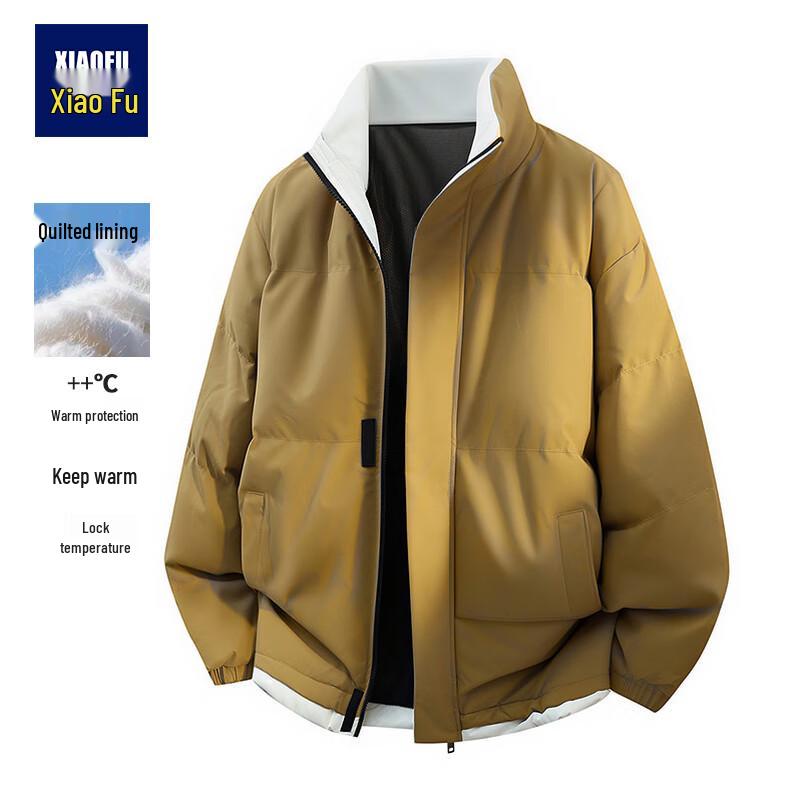 

Men s Thickened Stand Collar Winter Cotton Jacket L