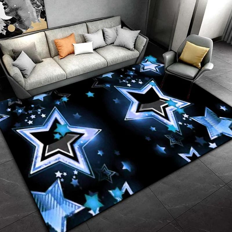 Five-pointed Star Carpet Pentagon Geometric Rug for Bedroom Dinning Dorm Living Room Home Decorative Doormat Non-slip Floor Mat