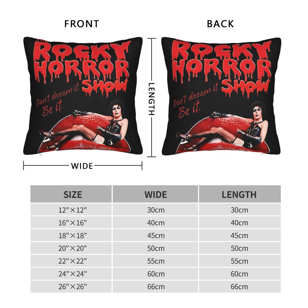 The Rocky Horror Picture Show Poster Pillow Case Custom Pillow Cover Kawaii Pillowcases For Living Room Chair