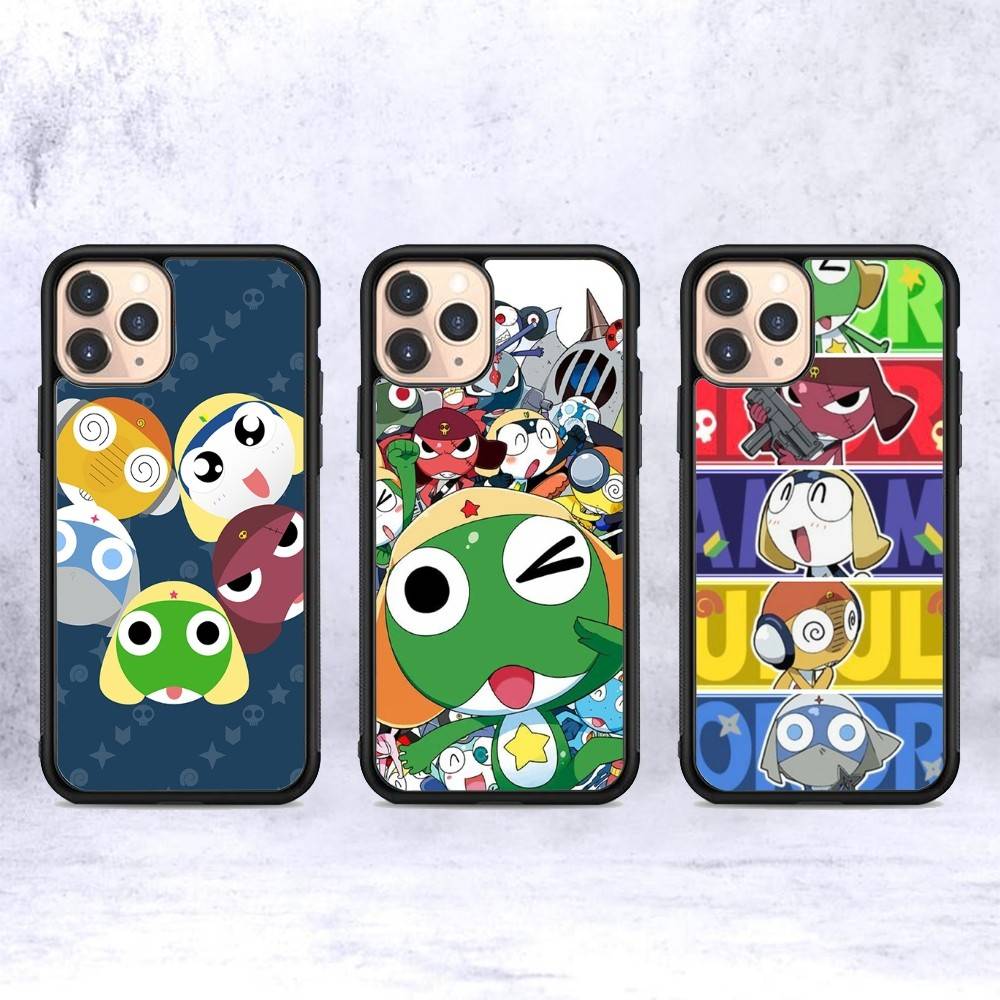 Keroro Frog Cool Gunsou Sergeant PC+TPU Phone Case For IPhone 17 16 15 14 PRO MAX 11 12 13 PLUS MINI Cover