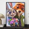 DIY Diamond Painting A Handsome Fox and A Cute Rabbit Cross Stitch Kit Mosaic Art Diamond Painting Full Circle Diamond Home Decoration