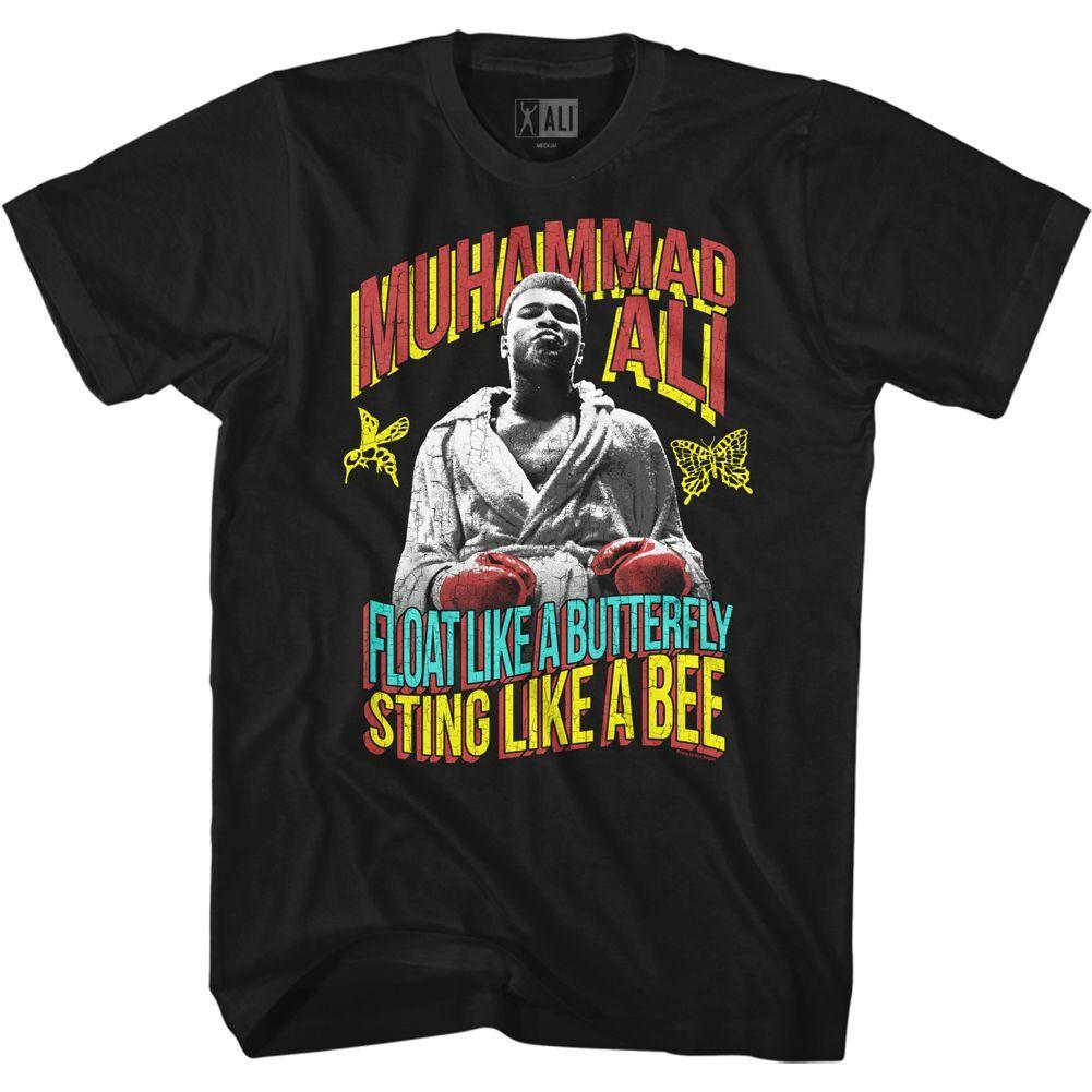 

Muhammad Ali Float Sting Tri-Color Black T-Shirt Mens Womens Tees Top L