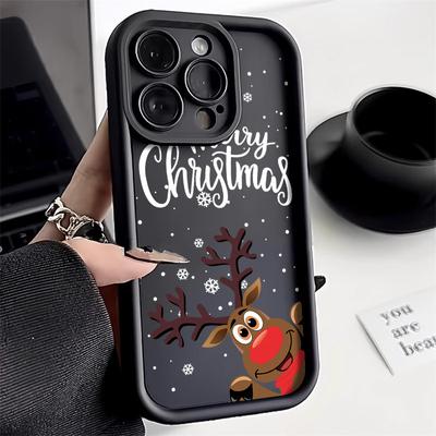 Etui na telefon świąteczny do iPhone 11 13 12 14 15 16 Pro Max XR XS Samsung A15 A55 A05 Redmi 12 13C OPPO A16 A18 A60 Reno 11 Vivo Y17S Y12 infinix note