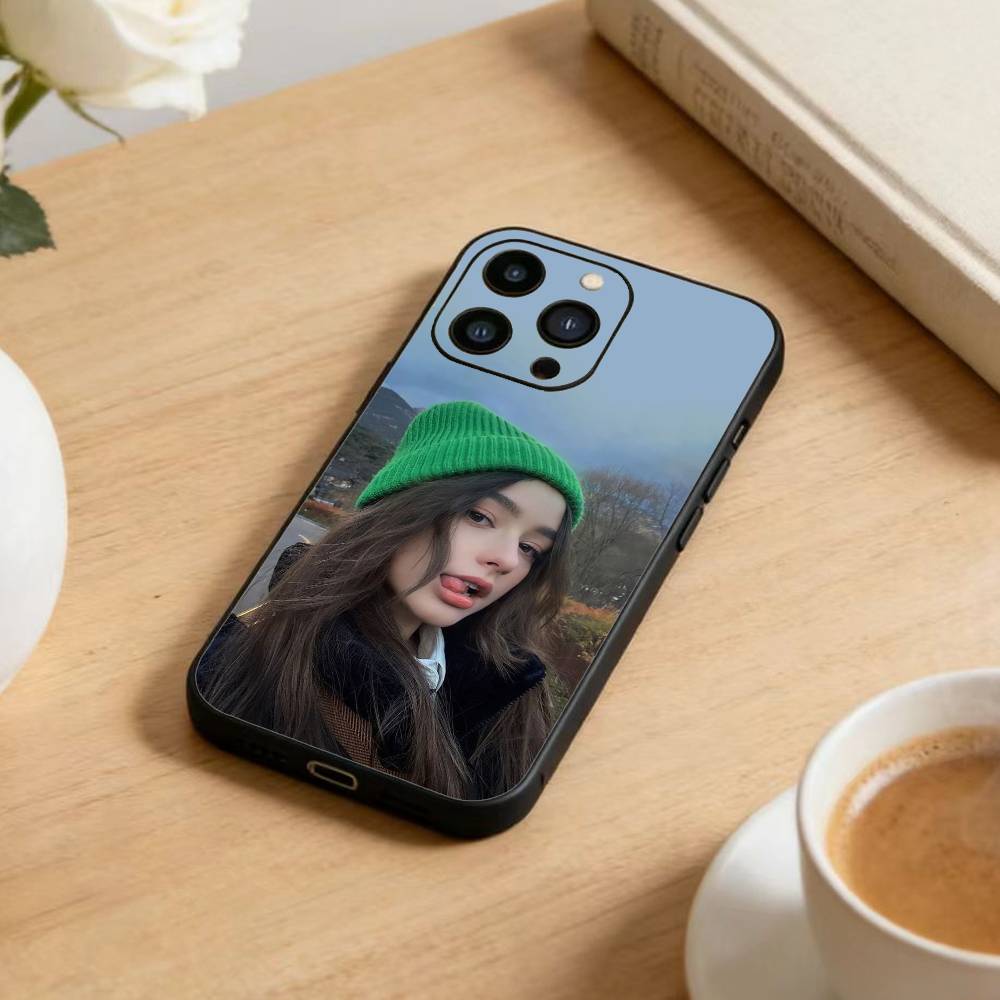 C-Emily  Bader  Phone Case For iPhone 17 16 15 14 13 12 Max Plus Silicone Black Cover