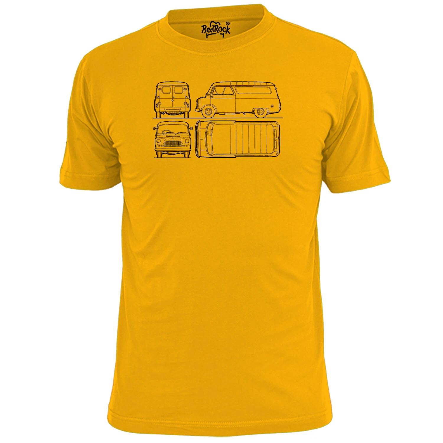 Mens Bedford CA Mk ii Van Blueprint T shirt Classic Car Vintage 2XL