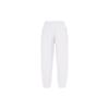 Logo Embroidered Elastic Waist Loose Fit Cuffed Casual Pants Unisex Pants White DX1365-051