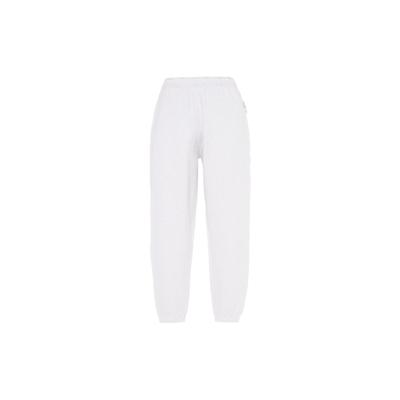 Pantaloni casual cu manșete, cu logo brodat, cu talie elastică, pantaloni unisex albi DX1365-051