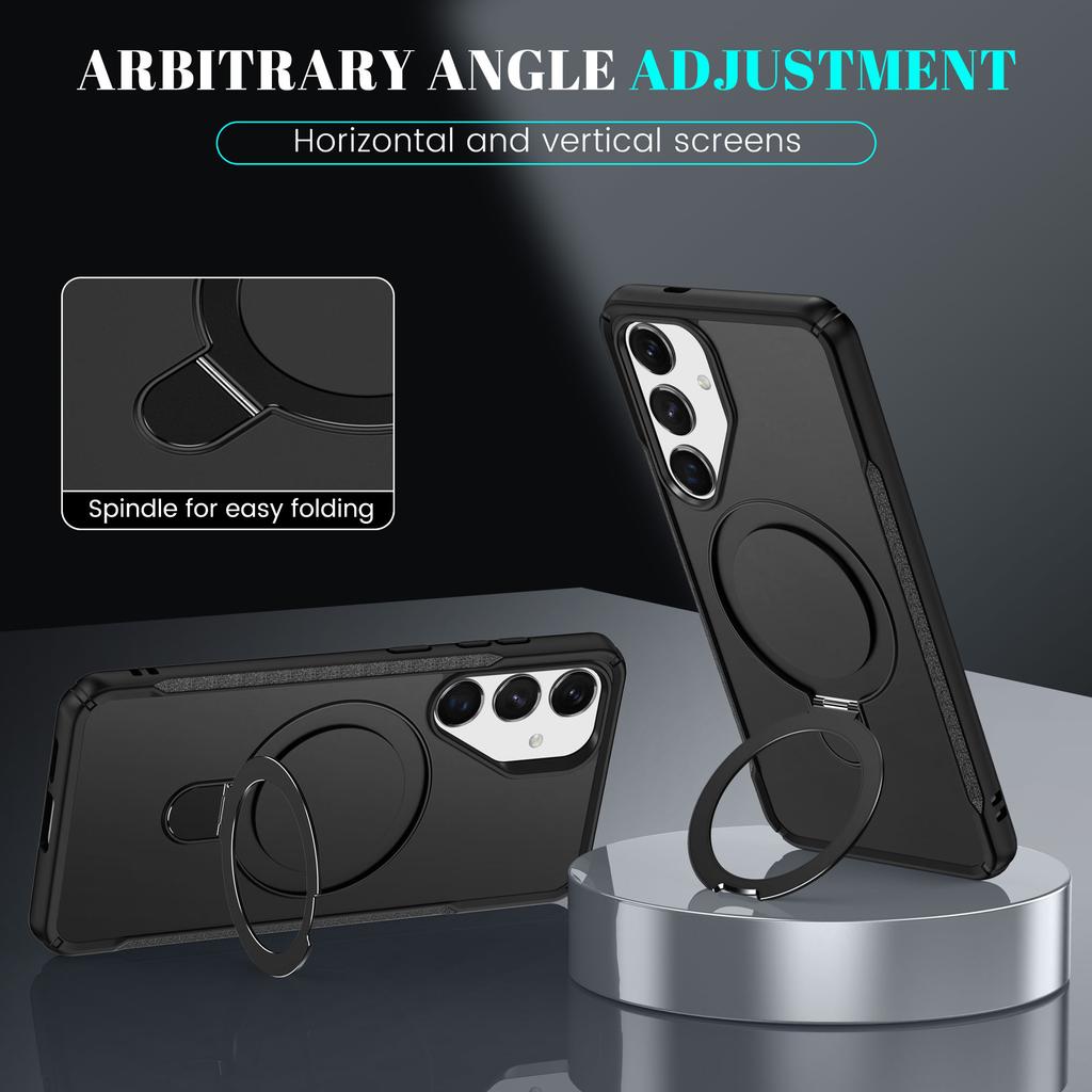 For Samsung Galaxy S25+/S24+ Case with Magnetic Kickstand TPU + PC Anti Drop Phone Cover