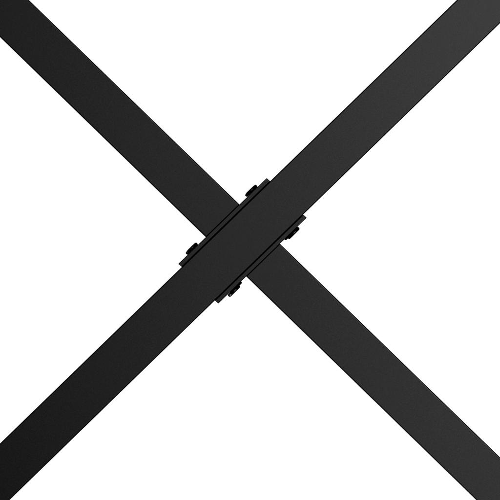 2 Pieces Steel Table Legs Table Feet for Dining Table Desk Coffee Table Table Frame in X-Shape Black 72cm