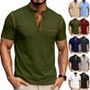 Men's Quick-Dry Short-Sleeved Henley Polo: Breathable Summer Casual T-Shirt In Plus Sizes