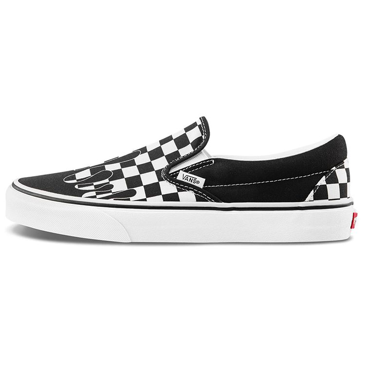 

Vans Unisex Classic Slip-On Paint Drip Checkerboard Black White VN0A5AO86UP 35