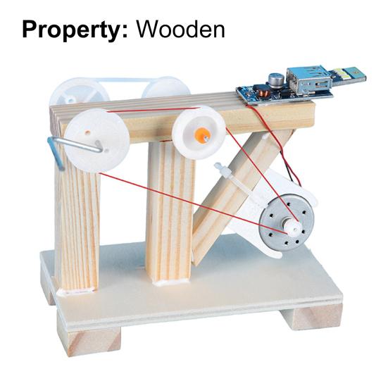 Dynamo Toy Experimental DIY Wood Stem Invention Science Physic Educational Generator for Kids