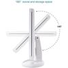 Makeup Mirror With LED, 1x Magnification Triptych Makeup Mirror, 2X, 3X, Cosmetic Mirror 21 Led Lighting Touch Screen, 180 ° Adjustable (White)