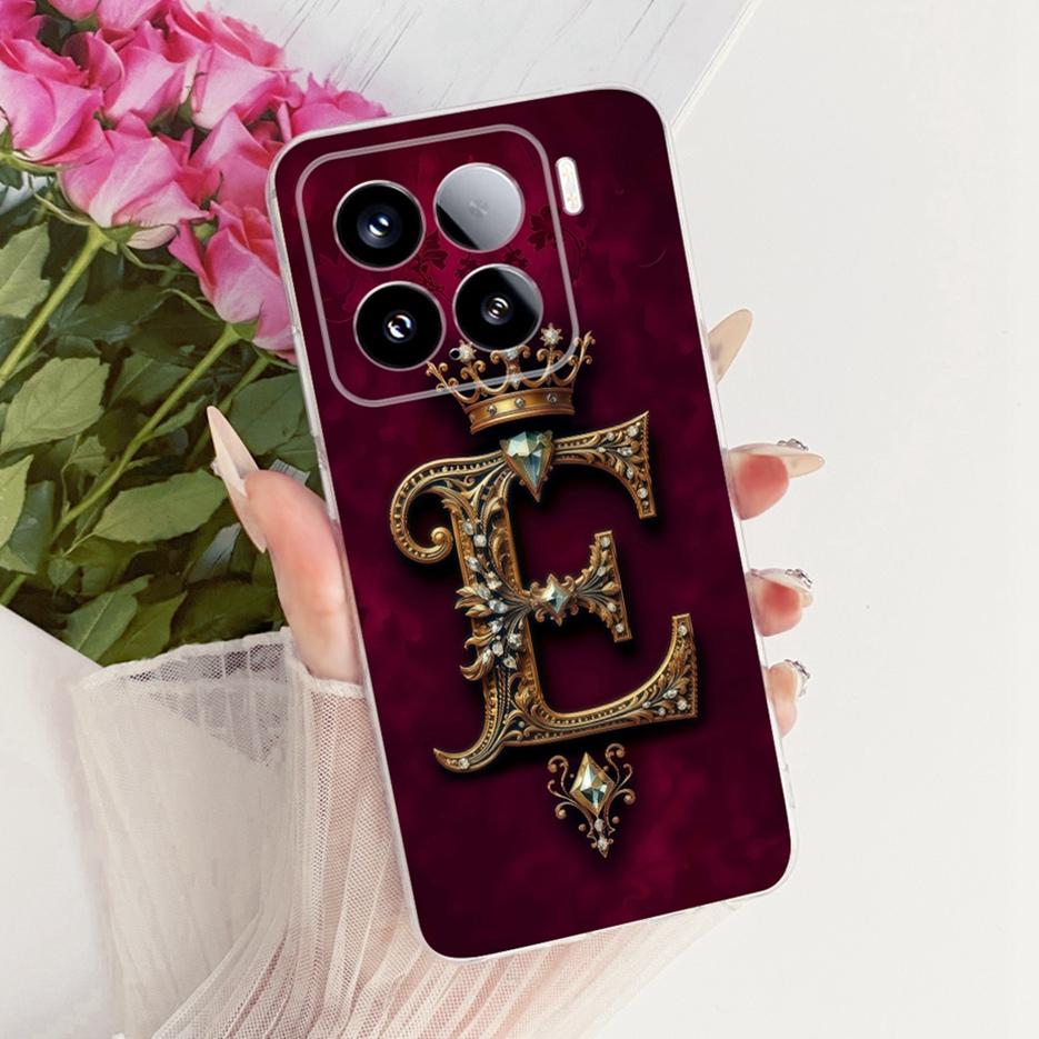 For Xiaomi Mi 15 Pro Case Luxury Crown Letters Cover Clear Silicone Soft Slim Phone Case For Xiaomi 15 Pro Mi15 Pro Fundas Coque