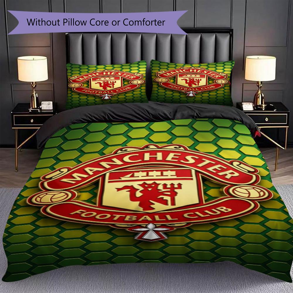 Glory Devils Emblem Bedding (1 * duvet cover + 2 * pillowcase, without core) 2D Flat Christmas birthday gift Duvet cover and pillowcase Bedding set