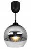 ELEGANTNÍ ZÁVĚSNÁ LAMPA, SKLENĚNÁ LAMPA, CHROMOVÁ LED