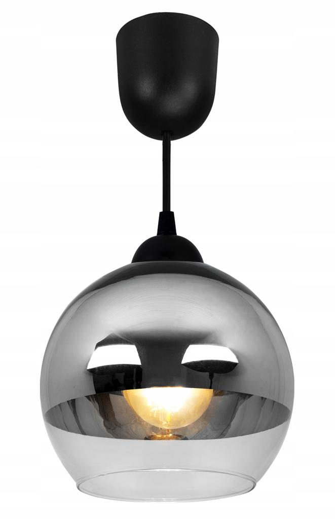 ELEGANTNÍ ZÁVĚSNÁ LAMPA, SKLENĚNÁ LAMPA, CHROMOVÁ LED