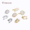 DIY Jewelry Making Earring Multi Styles 18K Gold Plated Natural Shell Earrings Clasps Hooks Earwires Fasteners Accessories