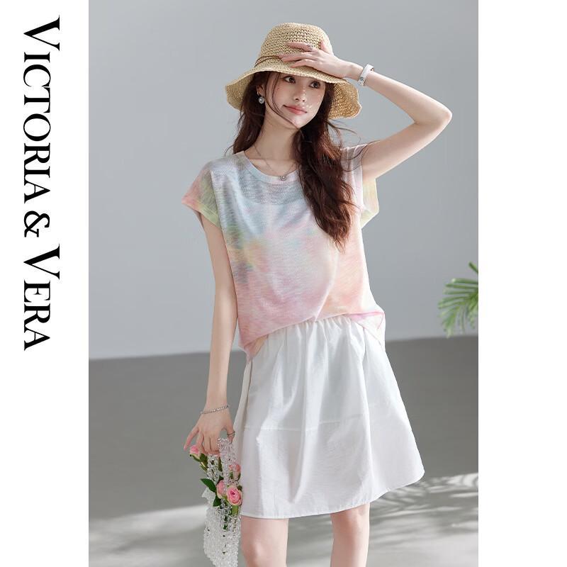 VICTORIA&VERA Women s Tie-Dye Knit T-Shirt XL