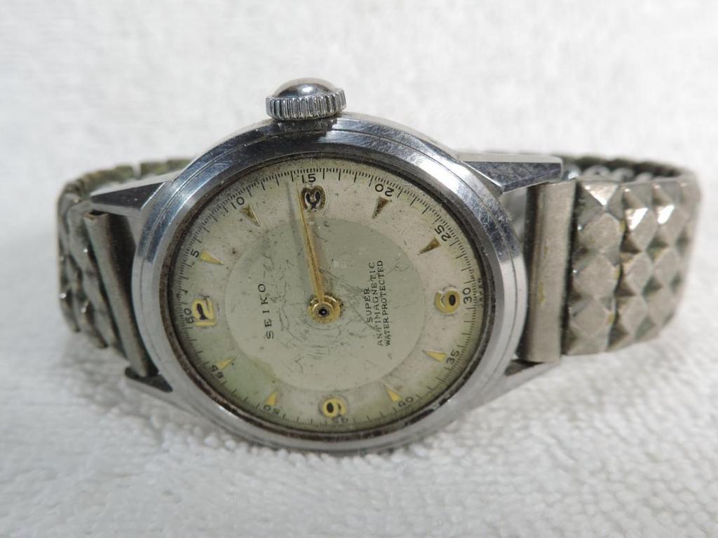 [USED] SEIKO Commemorative Hand-wound Watch with Non-moving Crystal and Missing Hands, Super Hydraulic Water Resistance