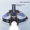 Rechargeable LED Head-Mounted Fishing Light - Super Bright, Waterproof, Induction Activated, with Telescopic Zoom