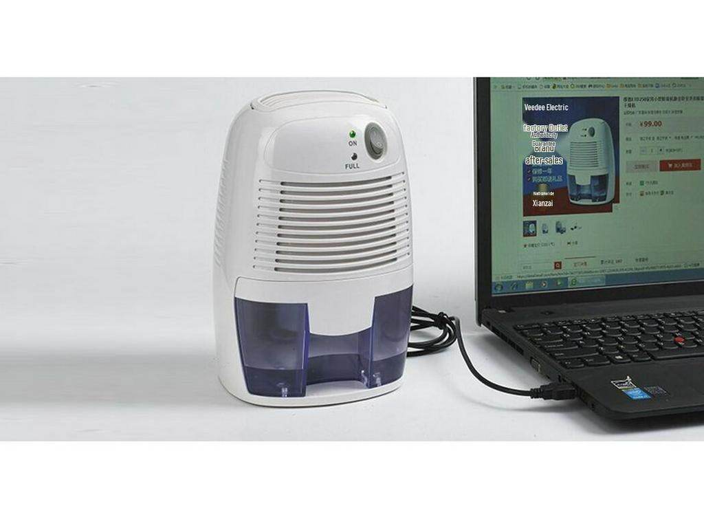 USB Small Dehumidifier for Bedroom - Air Moisture Absorber with Semiconductor Cooling