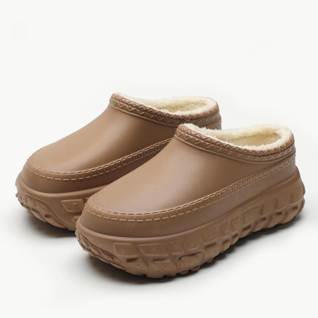 Men's Winter Warm Snow Boots Waterproof Faux Fur Lining Short Booties Faux Suede Outdoor Indoor House Slippers Shoes for Men Non-Slip Walking Loafers