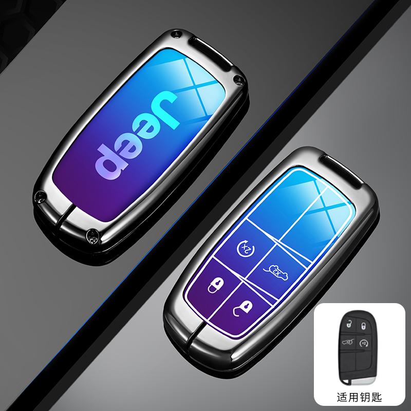 2/3/4/5 Buttons Metal Car Key Case Cover For Jeep Renegade Wrangler Patriot Grand Cherokee WK2 KL Compass Liberty Accessories AMO1
