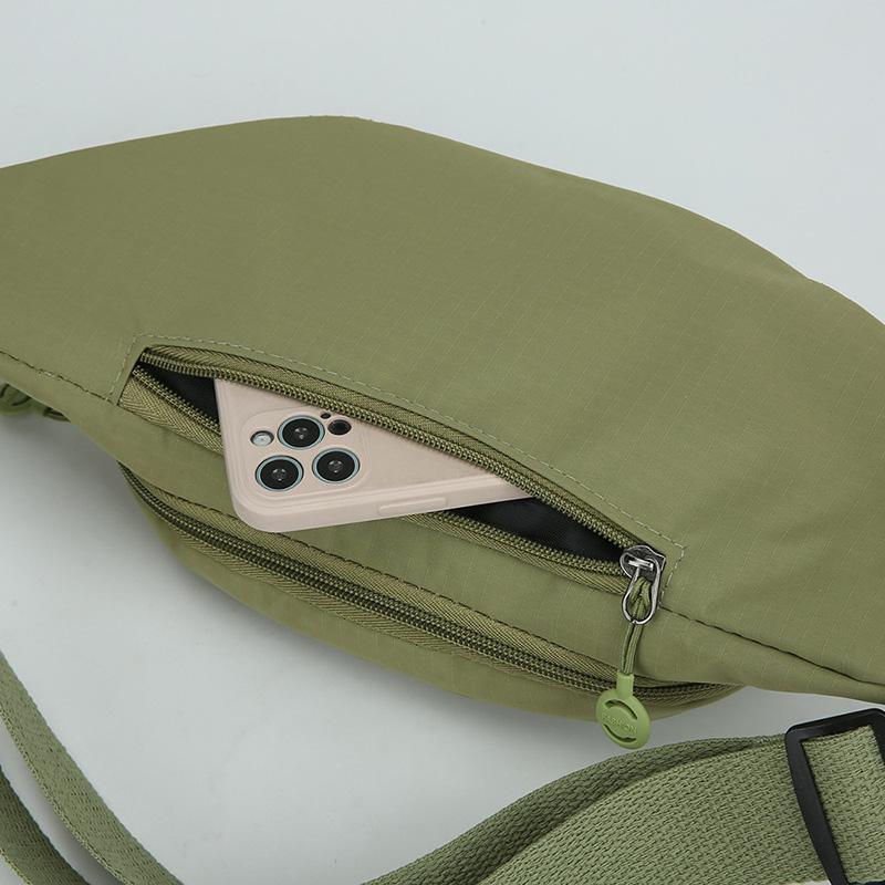 Unisex Lightweight Waist Pack – Secure Zippered Pockets, Adjustable Strap Wear As Chest or Belt Bag