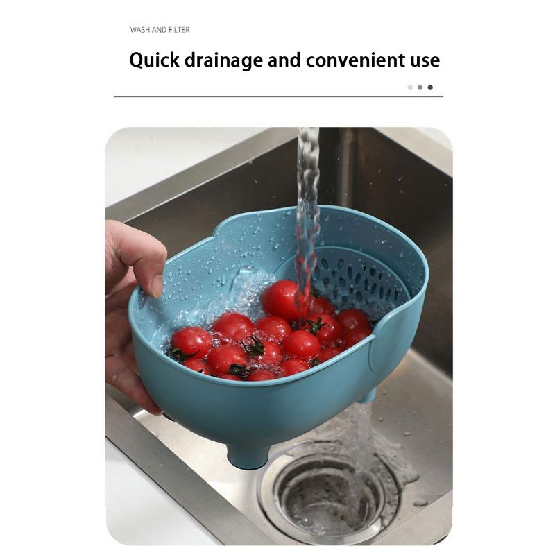 Elephant Drain Basket Multi-purpose Kitchen Storage Drain Basket Household Fruit and Vegetable Wash Basket Basket Plastic Drain Basket Sink Filter
