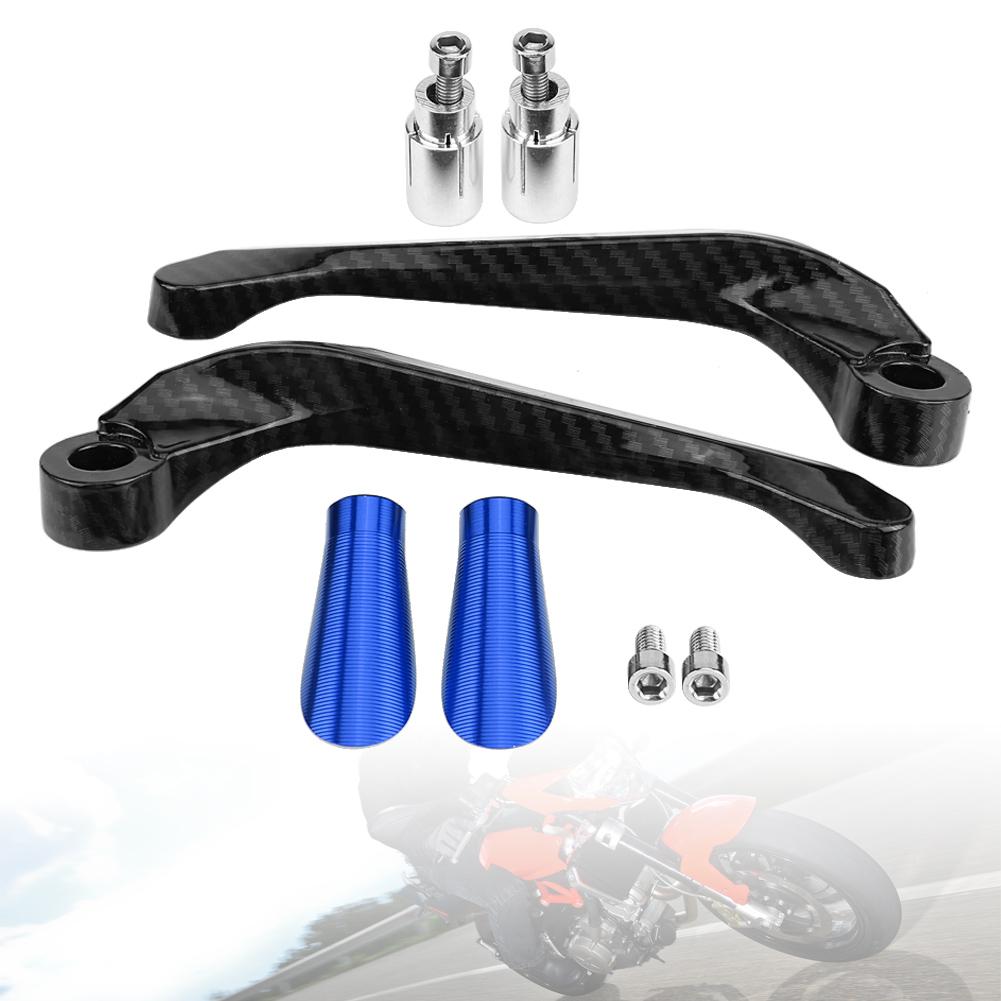 1 Pair of Carbon Motorcycle Brake Levers Handlebar Guard(Red)