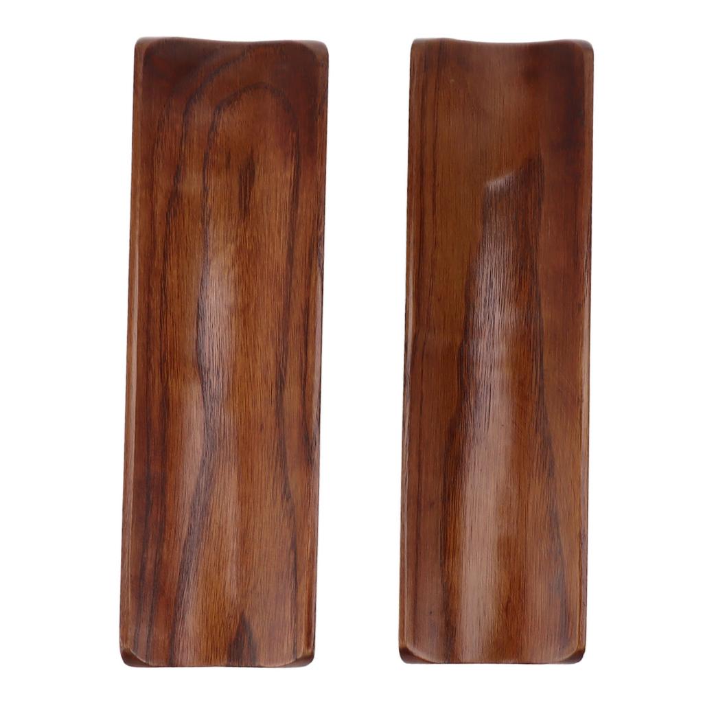 2PCS Sushi Plate Long Rectangle Plate Wood Japanese Style 7.2x2.1in Serving Platter for Cracker Party Home