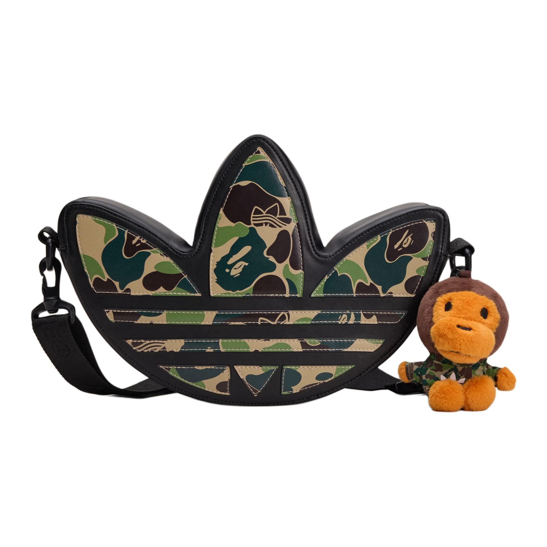 

Adidas x BAPE Trefoil Shoulder Bag Black Unisex Bags KF4921 Black