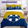 C.F.Monterrey Football Crest Art Printed Pattern Duvet Cover Set – includes 1 duvet cover and 2 matching pillowcases Bedroom decor Christmas gifts