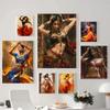 Vibrant Exotic Passion Ethnic Dance Art Posters Canvas Printing Oil Painting Living Room Bedroom Walls Home Decoration Frameless