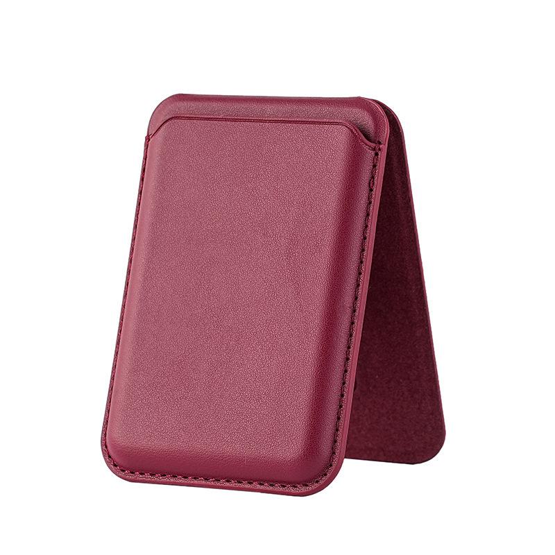 iPhone 12-17 MagSafe Magnetic PU Leather Card Holder & Phone Stand - Light Luxury Style