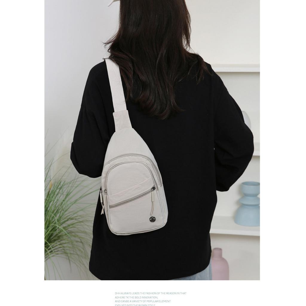 Ladies' Chest Bag, Adjustable Shoulder Straps, Multiple Compartments and Zipper Closure, Durable Material, Suitable for Daily Use, Travel, and Work