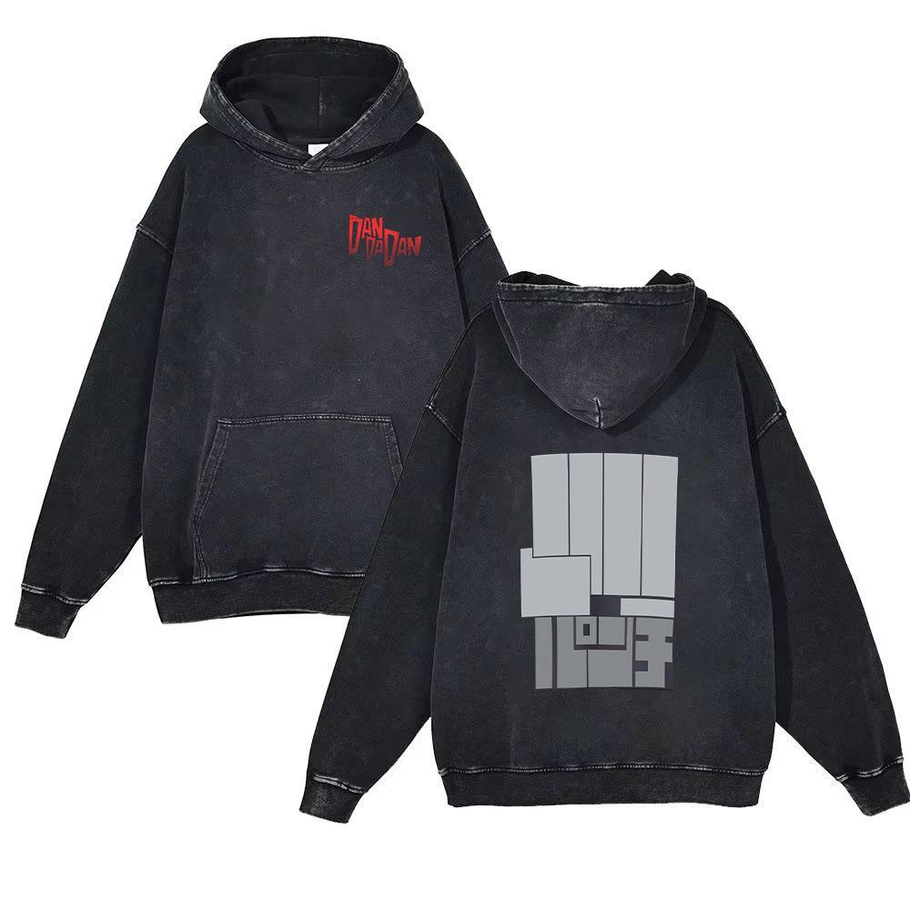 440g Vintage Anime Streetwear Retro Cotton Hoodie