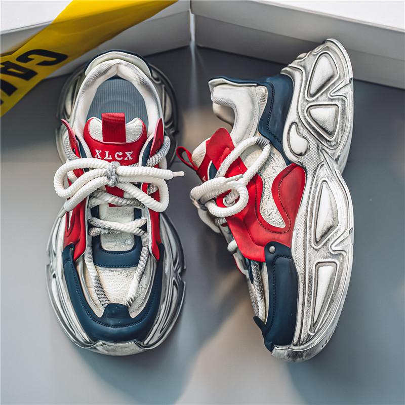 Modă Toamnă Iarnă Adidași Casual pentru Bărbați Pantofi de Alergare Retro cu Șireturi Culori Mixte Sport în Aer Liber Confortabili Pantofi cu Platformă