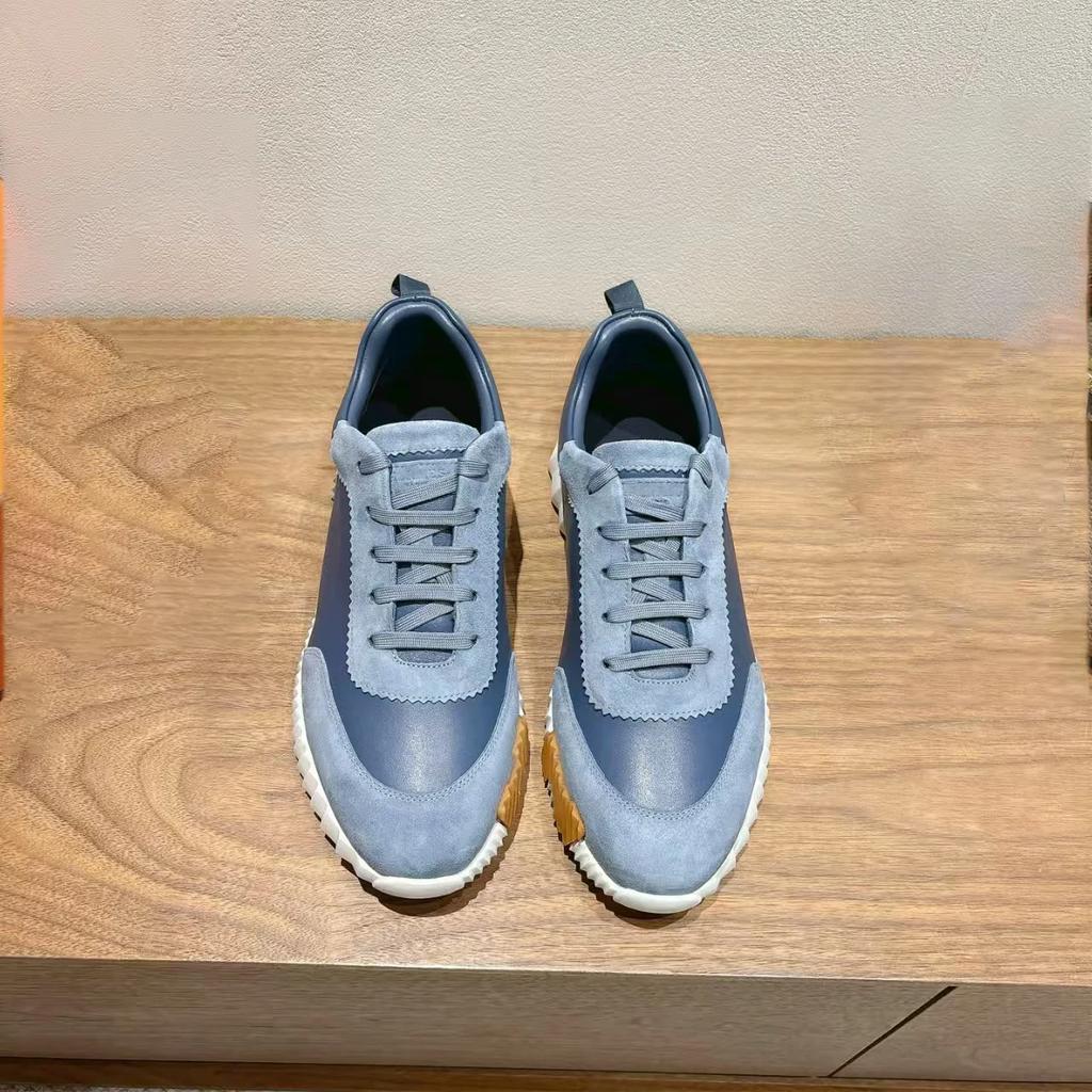 Leather Casual Men's and Women's Shoes with Laces, Mesh Surface, Breathable, Suitable for Running and Exercising, Lightweight